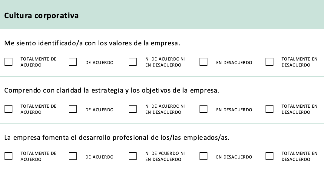 Plantilla Encuesta Clima Laboral